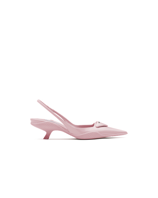 Prada Brushed Bőr Slingback Pumps Rózsaszín | CLOTGN401