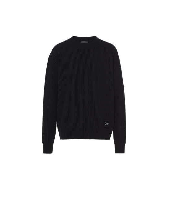 Prada Cashmere And Wool Pulóver Fekete | QABPVD179