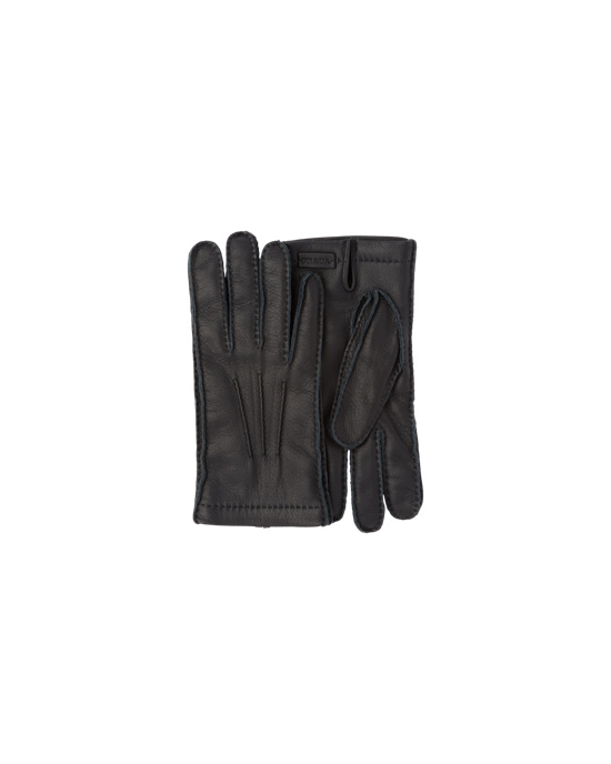 Prada Deer Bőr Gloves Fekete | WXJDGR562