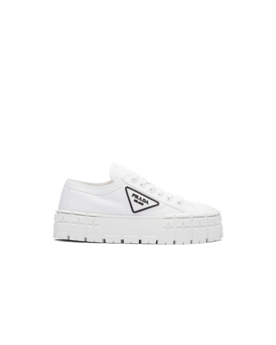 Prada Nylon Gabardine Sneakers Fehér Fekete | DJKESP093