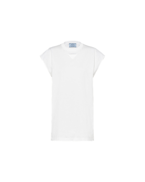 Prada Oversized Jersey T-shirt Fehér | YHBSMX562