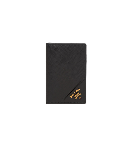 Prada Saffiano Bőr Card Holder Fekete | DIFNHP046