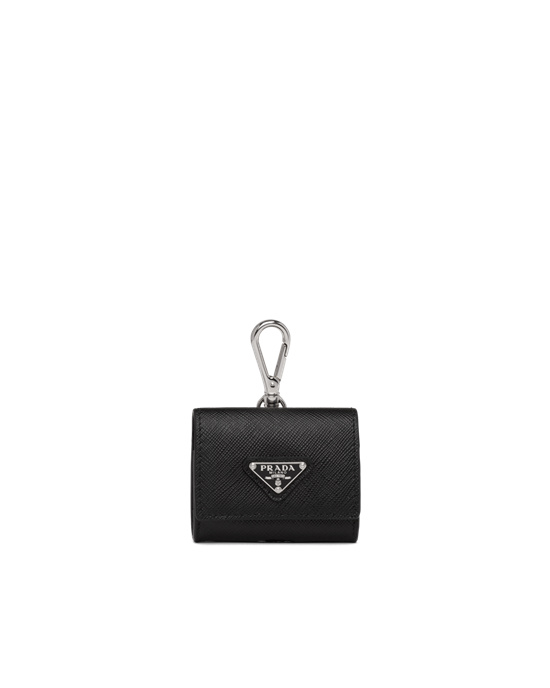 Prada Saffiano Bőr Headphone Case Fekete | MGATOK204