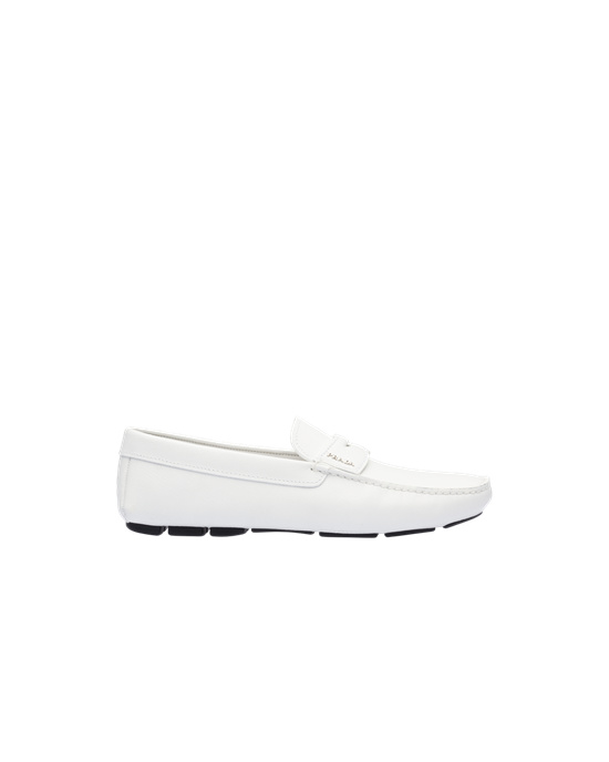 Prada Saffiano Bőr Loafers Fehér | BRKJHU432