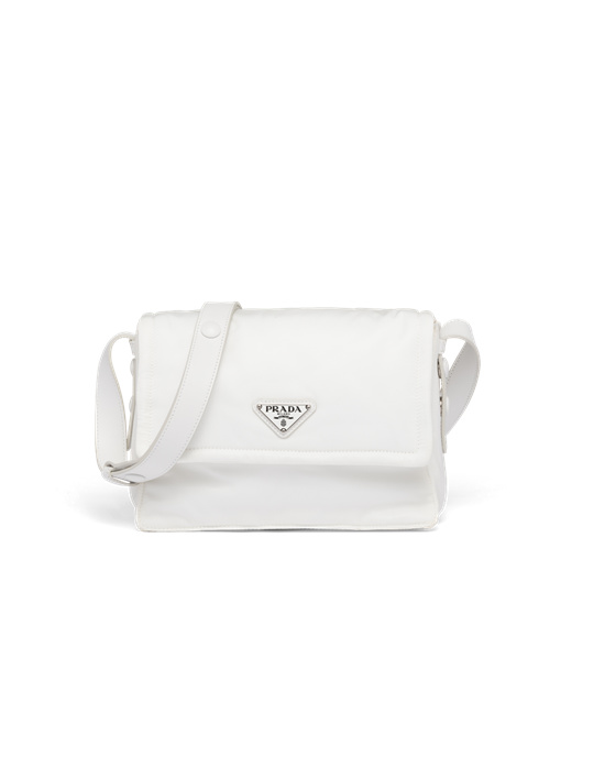 Prada Small Padded Re-nylon Shoulder Bag Fehér | GDVFQS869