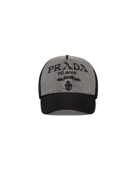 Prada Studded Re-nylon Baseball Cap Fekete | TWJGKU287