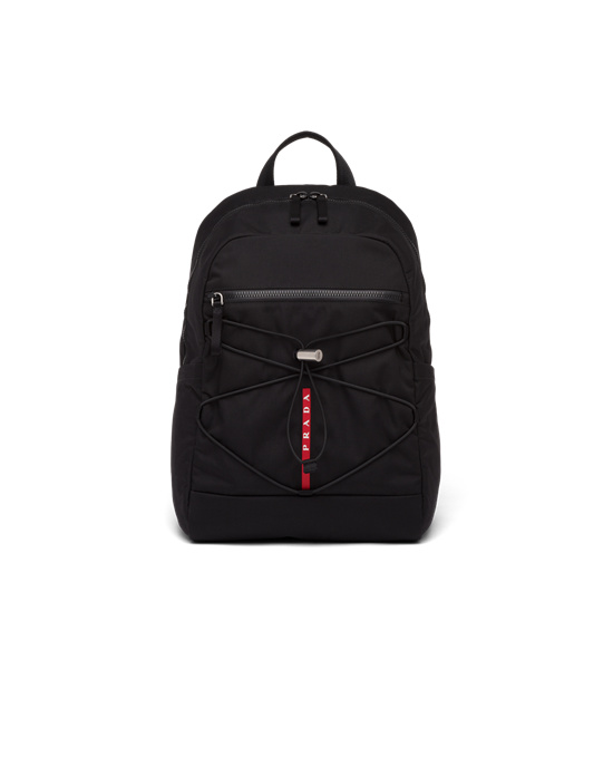 Prada Technical Fabric Backpack Fekete | QKHIYG061