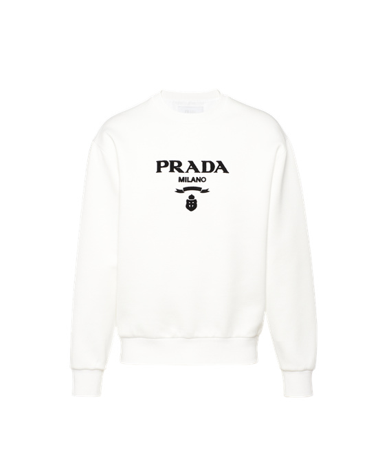 Prada Technical Pamut Sweatshirt Fehér | AKCNQX036