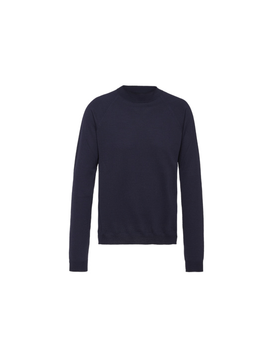 Prada Worsted Wool Turtleneck Pulóver Sötétkék | AJRPIS769